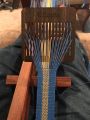 Narrow Band weaving on an Inkle Loom with wooden heddle