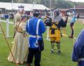 Malcolm swearing fealty to Their Majesties Christoph & Adelhait