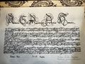 Charter for the Agricultural and Animal Husbandry Guild of Atlantia, Calligraphy by Veronica da Lucca, OL, Meridies.